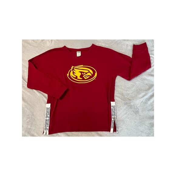 Victoria's Secret Pink Iowa State Cyclones Side Zipper Mascot Jersey Sz S - Picture 1 of 7